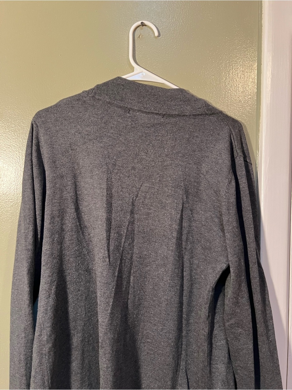89th & Madison Women's Size XL Open Front Cardigan Sweater Dark Charcoal Gray - Picture 6 of 8